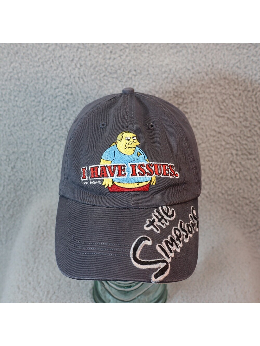 The Simpsons Hat Bio-Domes "I Have Issues" y2k Hat Embroider
